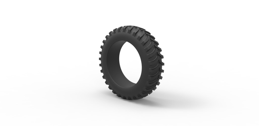 Diecast Tractor tire Scale 1 to 25 3D Print 468415