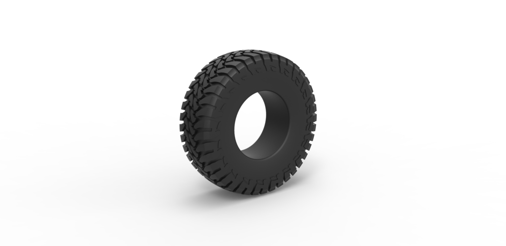 Diecast Trophy truck tire Scale 1 to 10 3D Print 468416