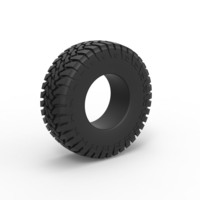Small Diecast Trophy truck tire Scale 1 to 10 3D Printing 468416