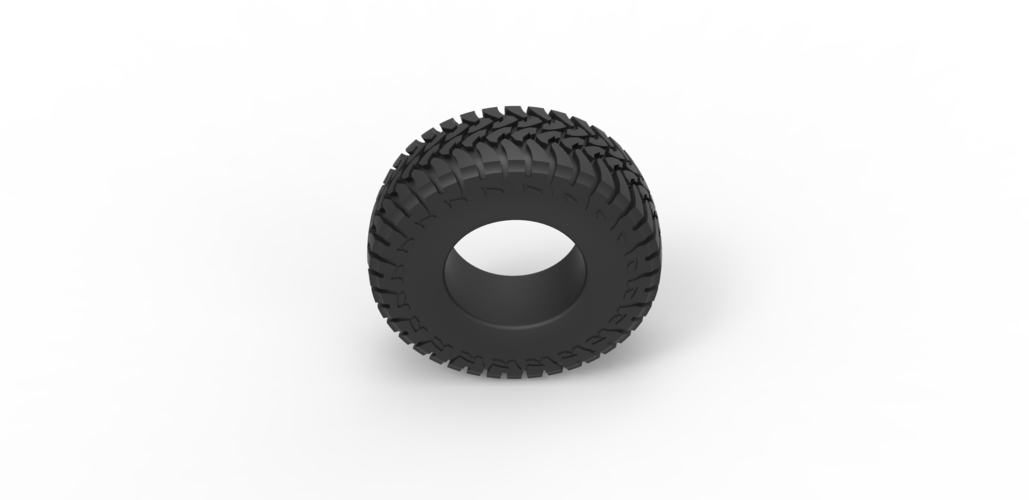 Diecast Trophy truck tire Scale 1 to 10 3D Print 468420