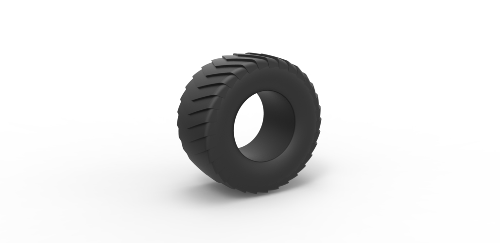 Diecast Pulling truck tire Scale 1 to 10 3D Print 468455