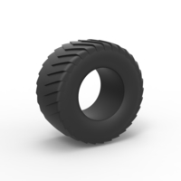 Small Diecast Pulling truck tire Scale 1 to 10 3D Printing 468455