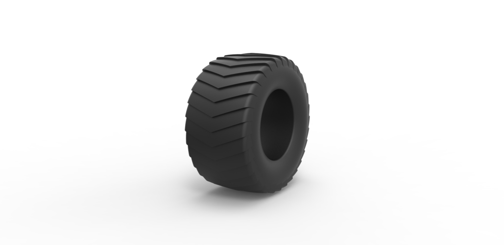 Diecast Pulling truck tire Scale 1 to 10 3D Print 468456