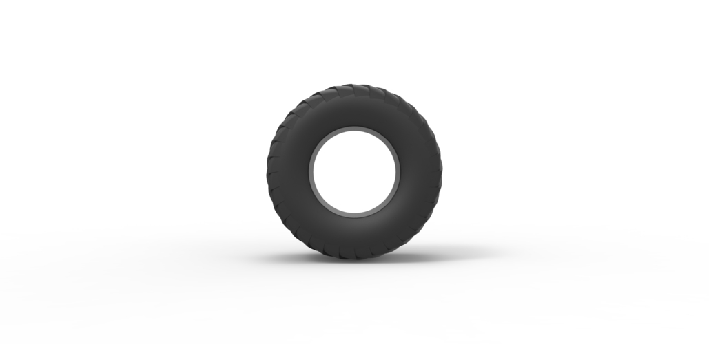 Diecast Pulling truck tire Scale 1 to 10 3D Print 468459