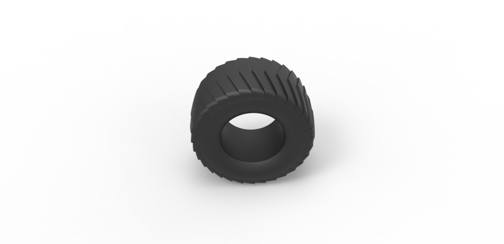 Diecast Pulling truck tire Scale 1 to 10 3D Print 468460