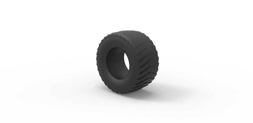 Diecast Pulling truck tire Scale 1 to 10 3D Print 468461