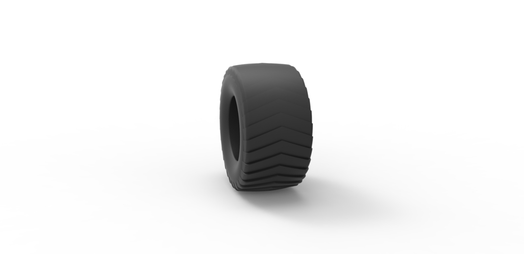 Diecast Pulling truck tire Scale 1 to 10 3D Print 468462