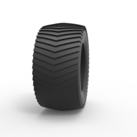 Diecast pulling tractor rear tire Scale 1 to 25 - Thumbnail 3