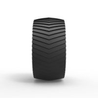 Diecast pulling tractor rear tire Scale 1 to 25 - Thumbnail 4