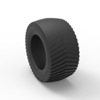 Diecast pulling tractor rear tire Scale 1 to 25 - Thumbnail 8