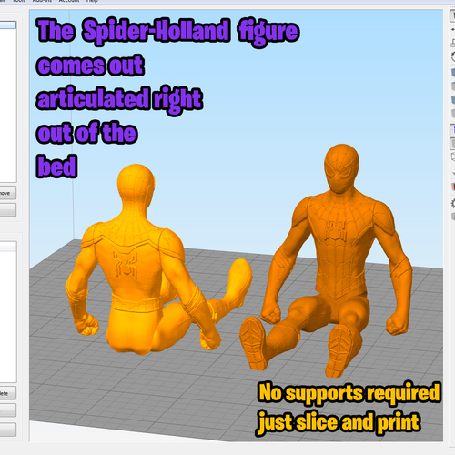 SpiderMan Articulated Print-in-Place 3D Print 468508