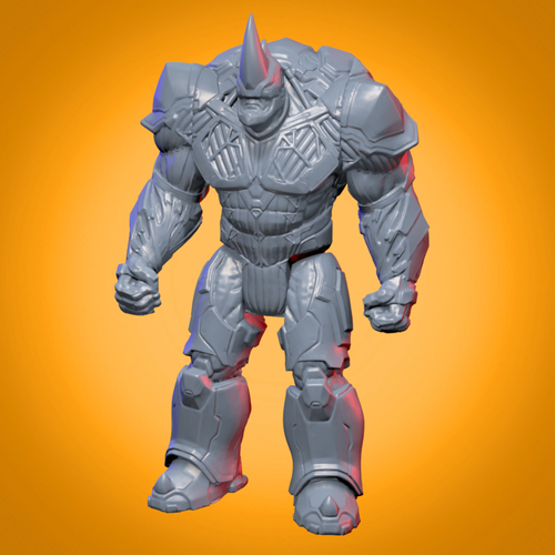 Rhino Articulated Print-in-Place 3D Print 468514
