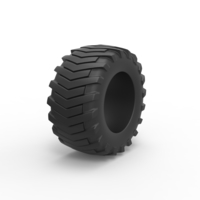 Diecast pulling tractor rear tire 2 Scale 1 to 25 - Thumbnail 2