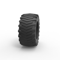 Diecast pulling tractor rear tire 2 Scale 1 to 25 - Thumbnail 3