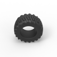 Diecast pulling tractor rear tire 2 Scale 1 to 25 - Thumbnail 6