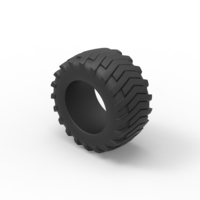 Diecast pulling tractor rear tire 2 Scale 1 to 25 - Thumbnail 7