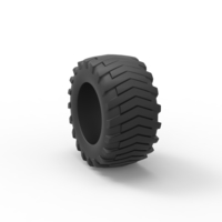 Diecast pulling tractor rear tire 2 Scale 1 to 25 - Thumbnail 8