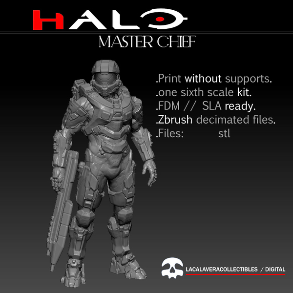 Medium Master Chief Halo 1/6 Scale Kit 3D Printing 468567