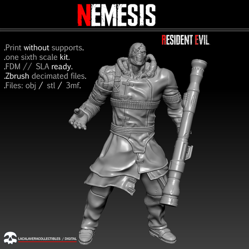 Nemesis RE3 one sixth scale kit 3D Print 468616