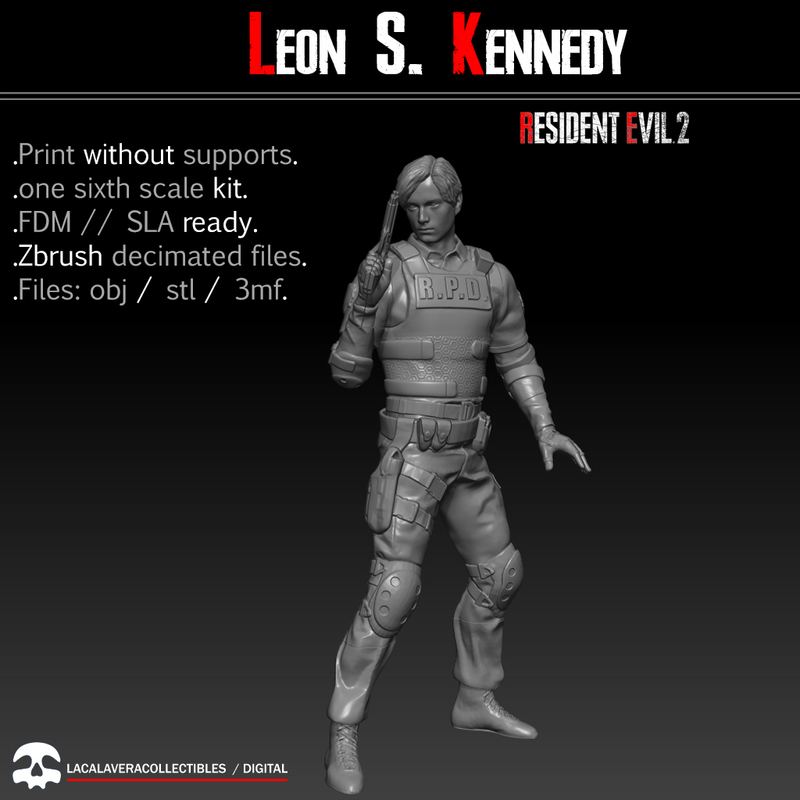 Leon S Kennedy one sixth scale kit 3D
