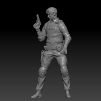 Leon S Kennedy one sixth scale kit 3D - Thumbnail 5