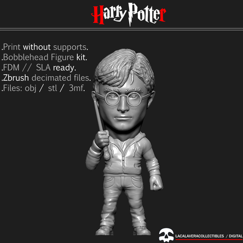 Harry Potter (bobblehead) pla kit 3D Print 468687