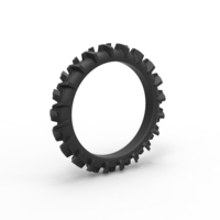 Small Diecast swamp buggy tire Scale 1 to 25 3D Printing 468727