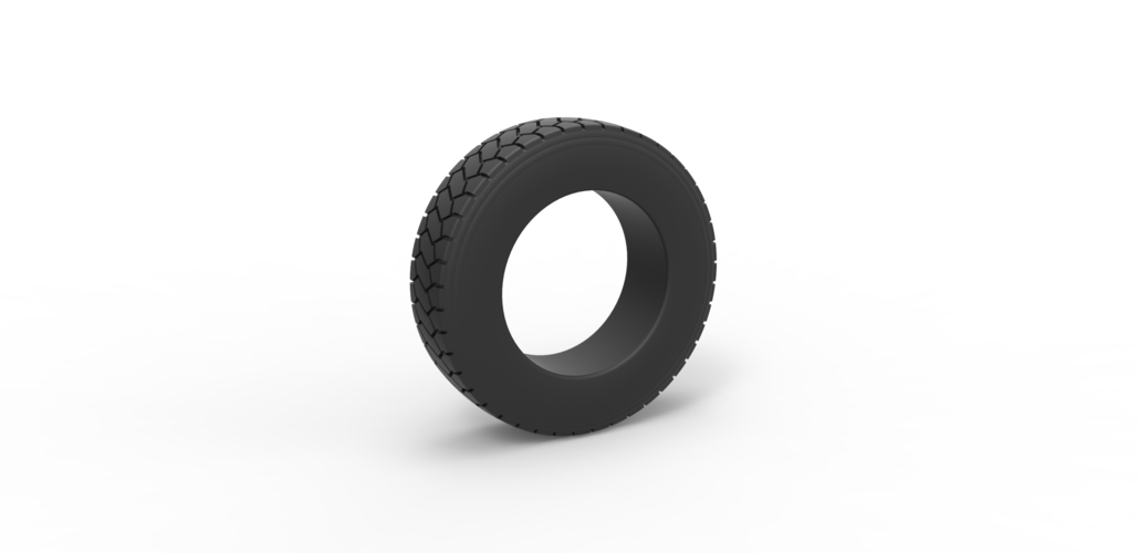 Diecast truck tire Scale 1 to 25 3D Print 468741