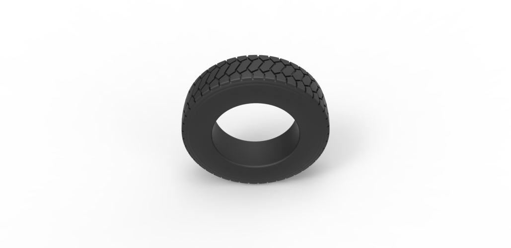 Diecast truck tire Scale 1 to 25 3D Print 468746