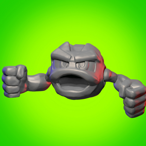 Pokemon Geodude articulated print-in-place 3D Print 468750