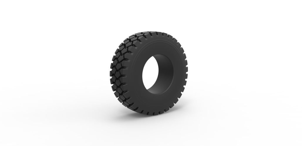 Diecast military truck tire Scale 1 to 25 3D Print 468766