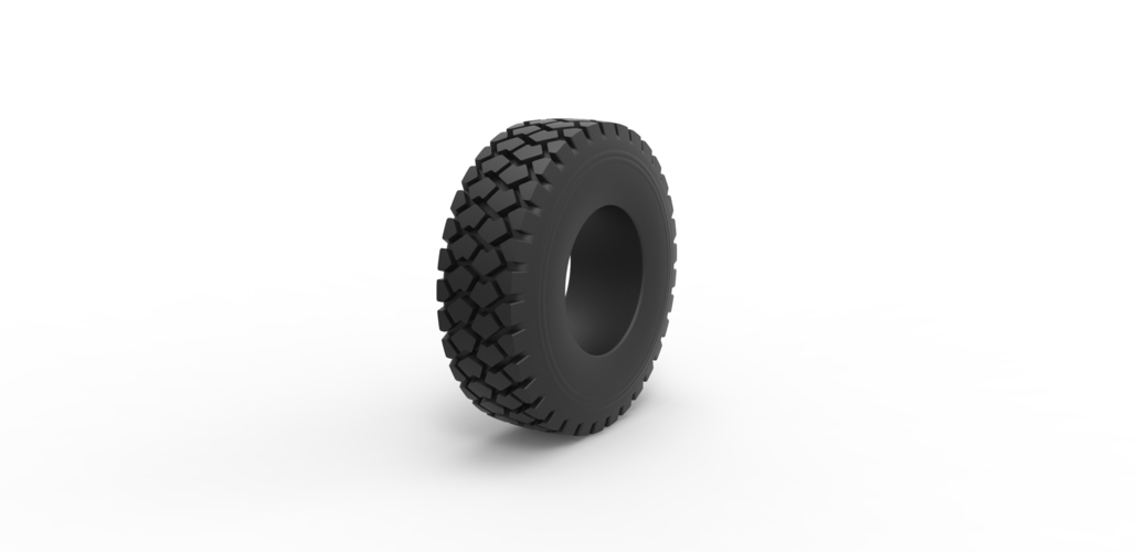 Diecast military truck tire Scale 1 to 25 3D Print 468767