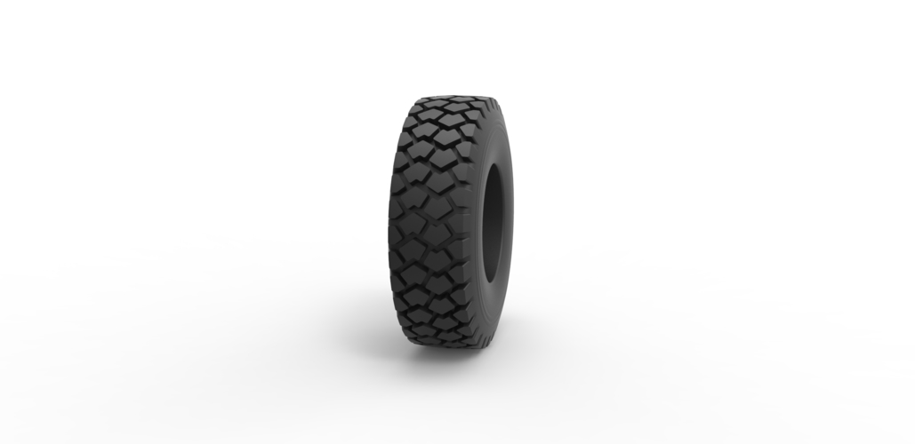 Diecast military truck tire Scale 1 to 25 3D Print 468768