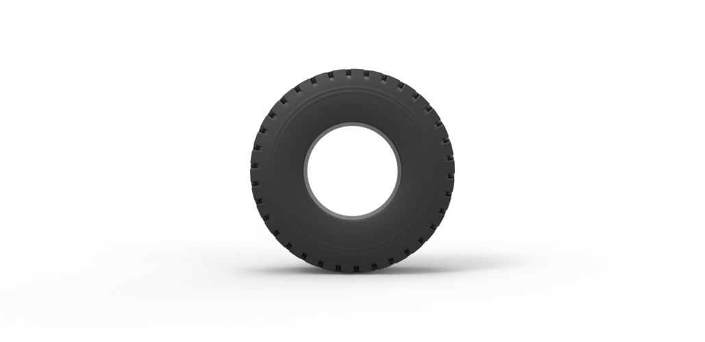 Diecast military truck tire Scale 1 to 25 3D Print 468770