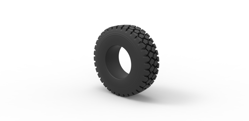 Diecast military truck tire Scale 1 to 25 3D Print 468772