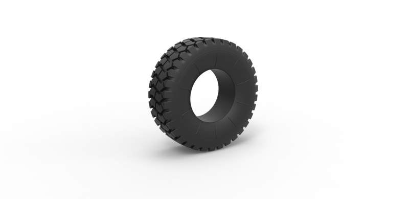 Diecast military truck tire 2 Scale 1 to 25