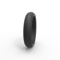 Diecast chopper front tire Scale 1 to 10 - Thumbnail 3