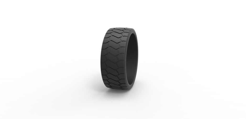 Diecast truck low profile tire Scale 1 to 25 3D Print 468811