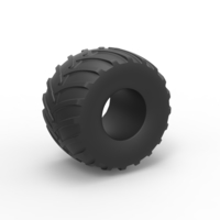 Small Diecast monster truck tire Scale 1 to 25 3D Printing 468825