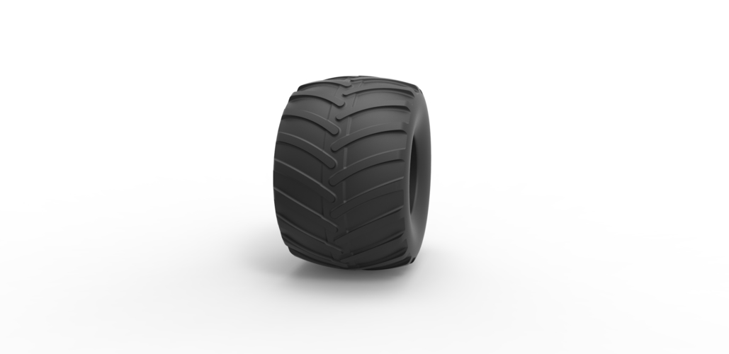 Diecast monster truck tire Scale 1 to 25 3D Print 468827