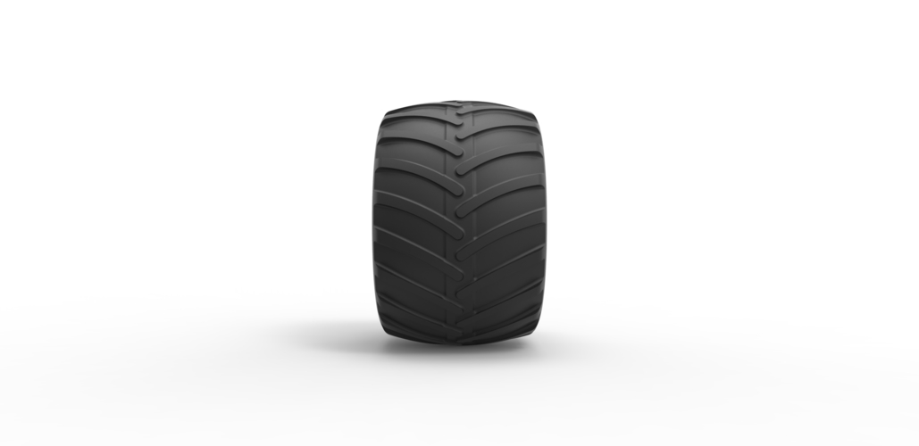 Diecast monster truck tire Scale 1 to 25 3D Print 468828