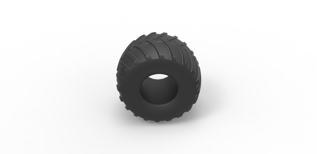 Diecast monster truck tire Scale 1 to 25 3D Print 468830