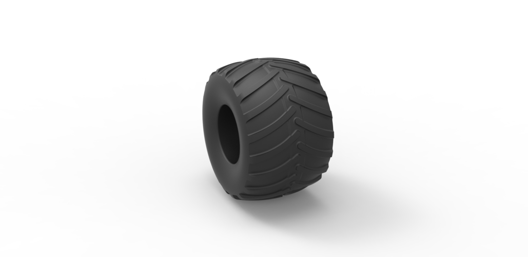 Diecast monster truck tire Scale 1 to 25 3D Print 468832