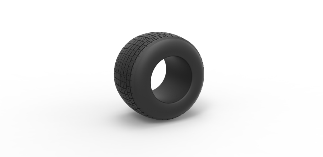 Diecast race tire 2 Scale 1 to 10 3D Print 468851