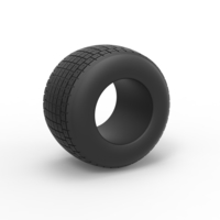 Small Diecast race tire 2 Scale 1 to 10 3D Printing 468851