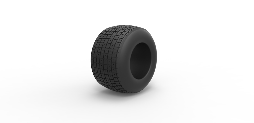 Diecast race tire 2 Scale 1 to 10 3D Print 468852