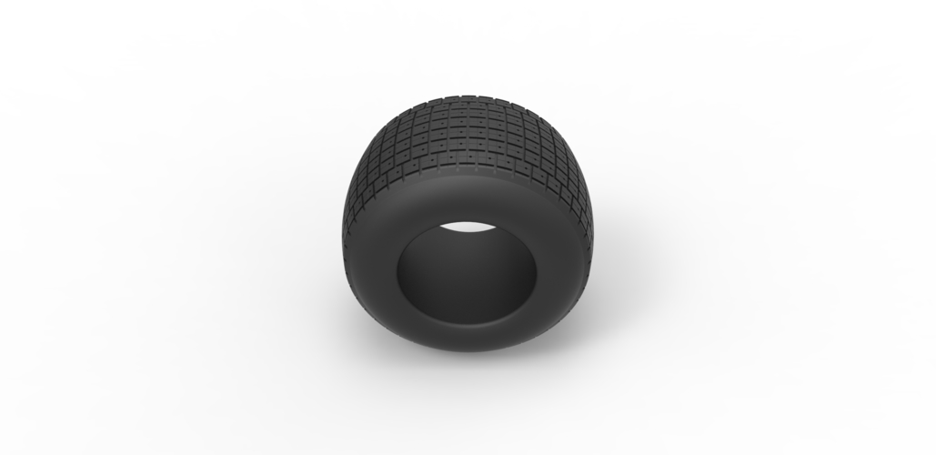 Diecast race tire 2 Scale 1 to 10 3D Print 468856