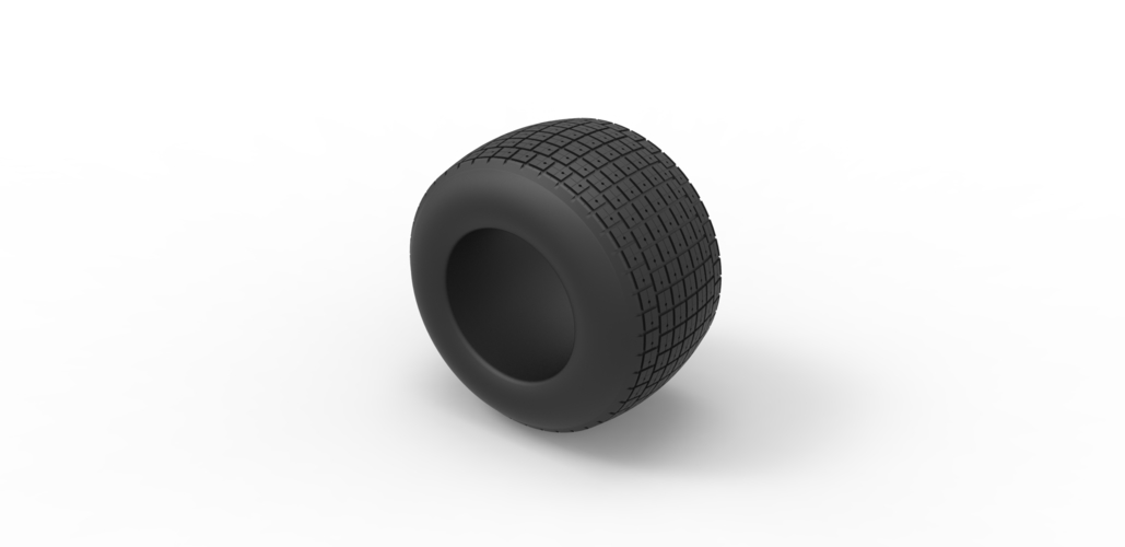 Diecast race tire 2 Scale 1 to 10 3D Print 468857