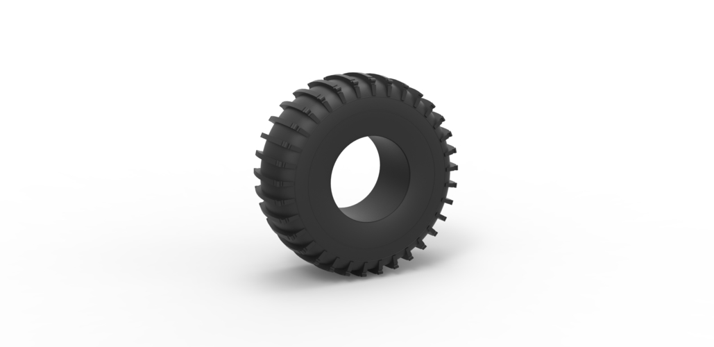 Diecast Trom tire Scale 1 to 25 3D Print 469097