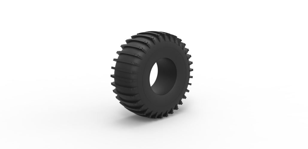 Diecast Trom tire Scale 1 to 25 3D Print 469098